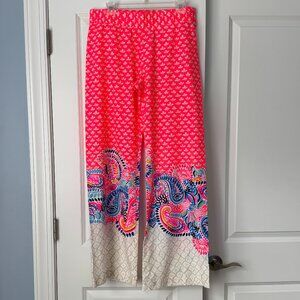 NWT Lilly Pulitzer Bal Harbour Palazzo Pants in Coral Spritz Size Med